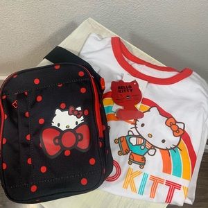 Hello Kitty Converse crossbody & NWT HK Tshirt med